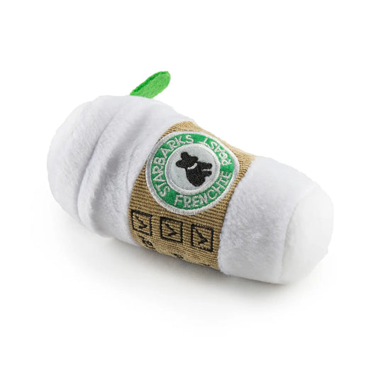 Starbarks Coffee Cup w/ Lid Squeaker Dog Toy