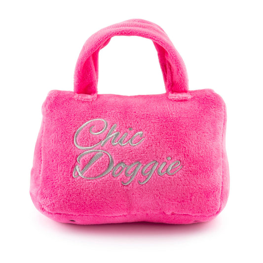 Barkin Bag - Pink w/ Scarf Squeaker Dog Toy
