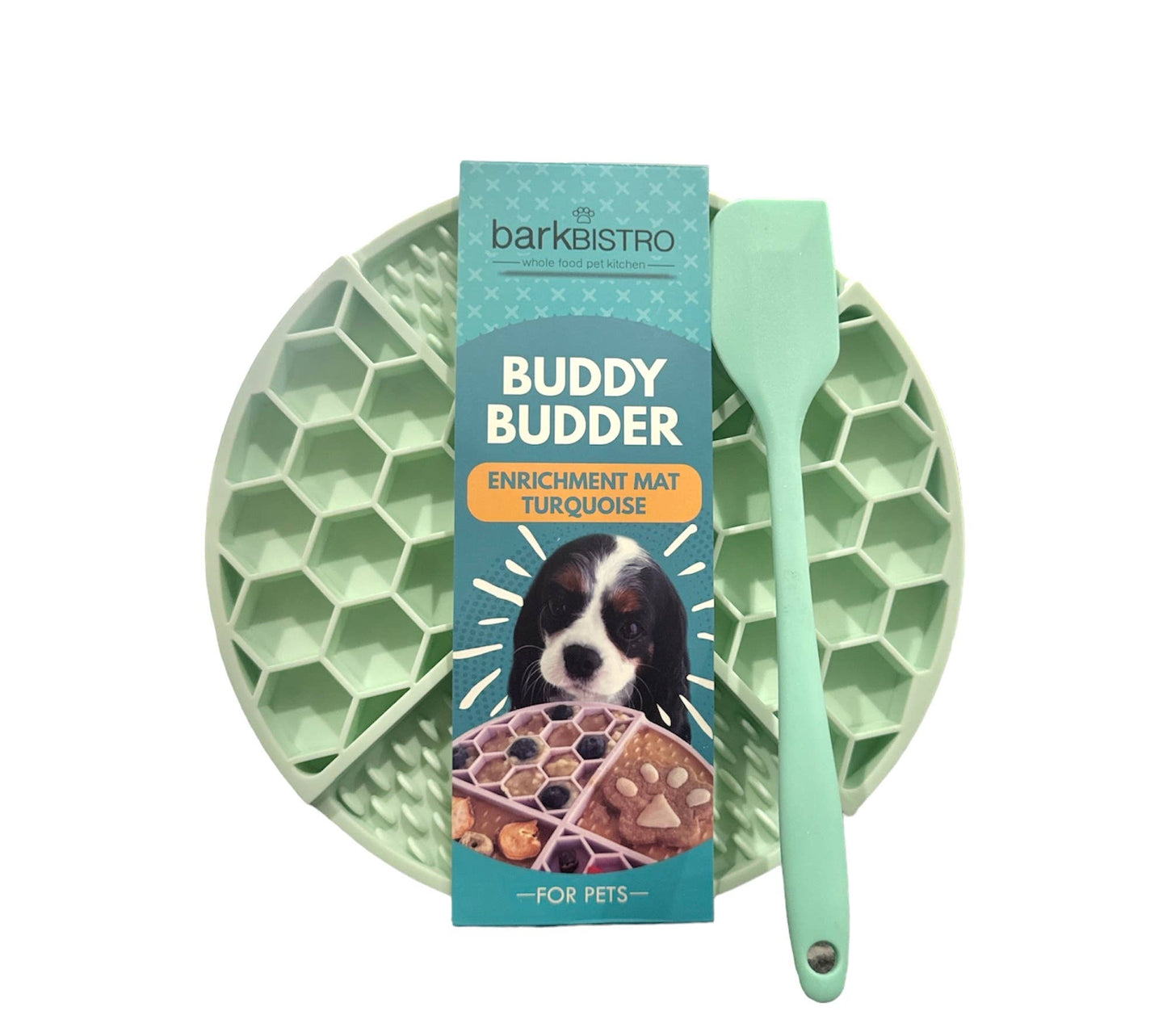 Turquoise  +  Pink Lickmats + Spatula (Purple OOS)