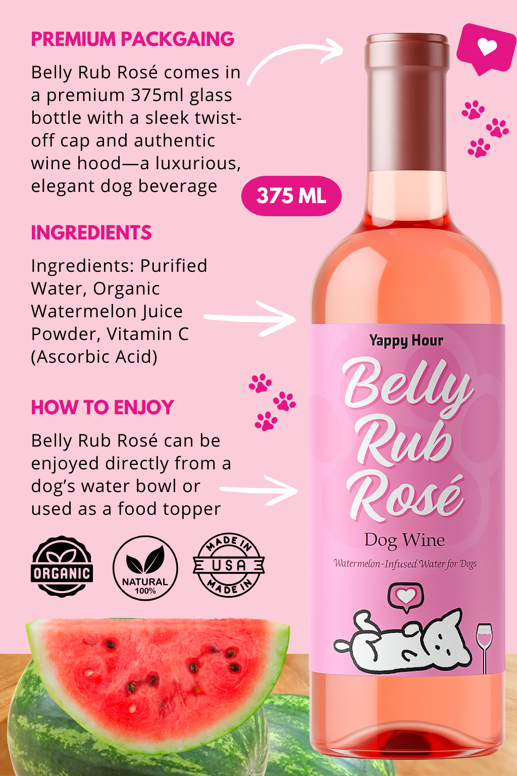 Dog Wine   Rose, Sauv, Pawsecco