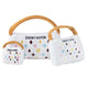 White Chewy Vuiton Purses Squeaker Dog Toy